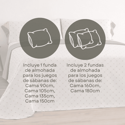 Jogo de Lençóis 144 fios Llac Cinza Cama 90cm (3 peças) Donegal Collections