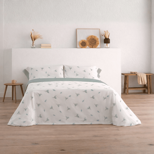 Jogo de Lençóis 144 fios Mue Verde Cama 135cm (3 peças) Donegal Collections