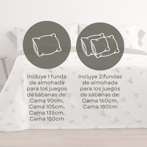 Jogo de Lençóis 144 fios Mue Verde Cama 135cm (3 peças) Donegal Collections