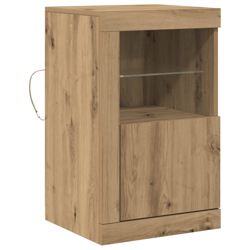 Aparador - Bufete - Móvei de apoio LED Carvalho Artesanal 41 x 37 x 67 cm pt4190