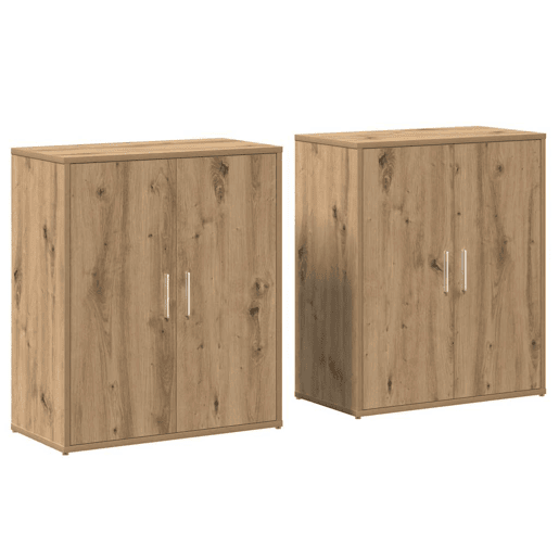 Bufete - Móvei de apoio 2 pcs Carvalho Artesanal 60 x 31 x 70 cm pt24