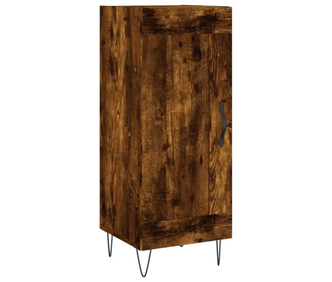 Aparador - mueble de almacenamiento madera de ingeniería roble ahumado 34,5x34x90 cm es4533