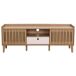 Mueble de TV con puerta corredera 3 compartimentos madera Mueble de TV con puerta corredera 3 compartimentos madera Blanco