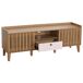 Mueble de TV con puerta corredera 3 compartimentos madera Mueble de TV con puerta corredera 3 compartimentos madera Blanco