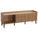 Mueble de TV con puerta corredera 3 compartimentos madera Mueble de TV con puerta corredera 3 compartimentos madera Blanco