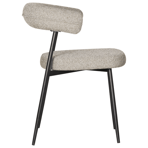 Conjunto de 2 cadeiras em tecido verde mosqueado THEA