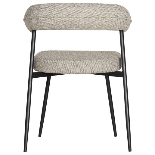 Conjunto de 2 cadeiras em tecido verde mosqueado THEA