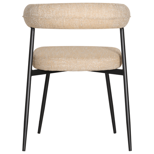 Conjunto de 2 cadeiras em tecido amarelo mosqueado THEA