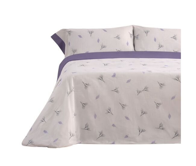 Juego de sábanas 144 hilos mue malva cama 150cm (3 piezas) donegal collections