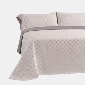 Jogo de Lençóis 144 fios Llac Cinza Cama 180cm (4 peças) Donegal Collections