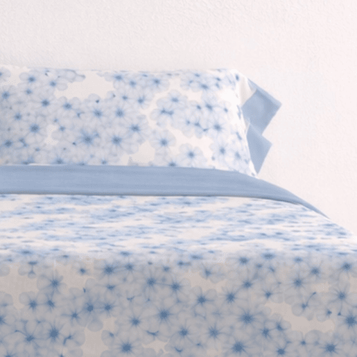 Jogo de Lençóis 144 fios Horts Azul Cama 160cm (4 peças) Donegal Collections