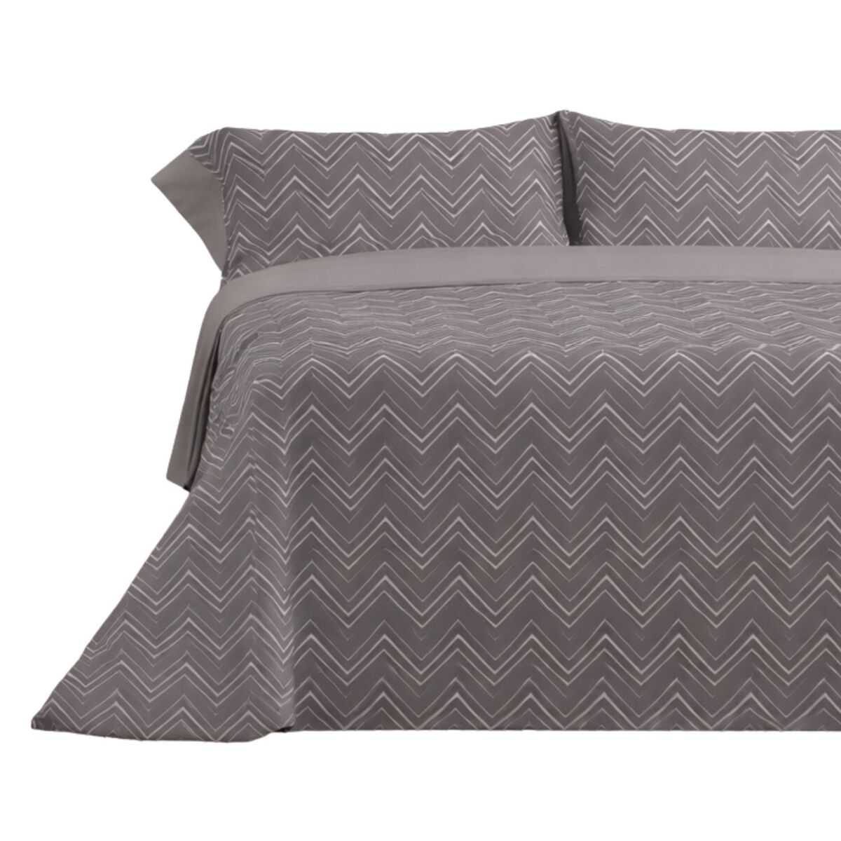 Juego de sábanas 144 hilos pic gris cama 90cm (3 piezas) donegal collections