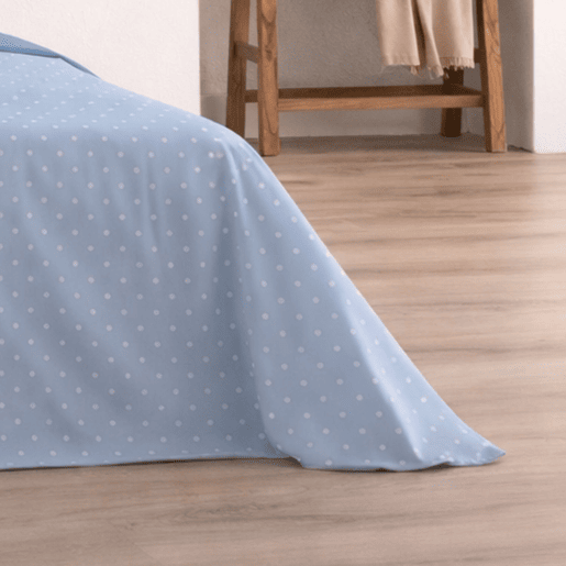 Jogo de Lençóis 144 fios Puntos Azul Cama 135cm (3 peças) Donegal Collections