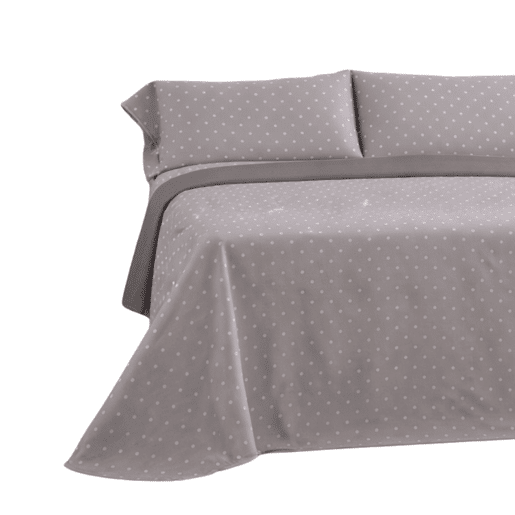 Jogo de Lençóis 144 fios Puntos Cinza Cama 180cm (4 peças) Donegal Collections