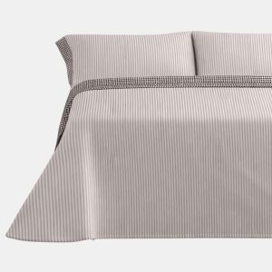 Jogo de Lençóis 144 fios Vichy Cinza Cama 135cm (3 peças) Donegal Collections