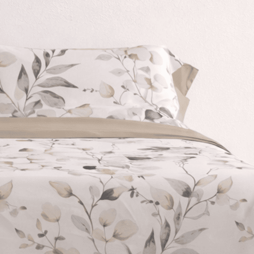 Jogo de Lençóis 144 fios Ahoa Bege Cama 105cm (3 peças) Donegal Collections