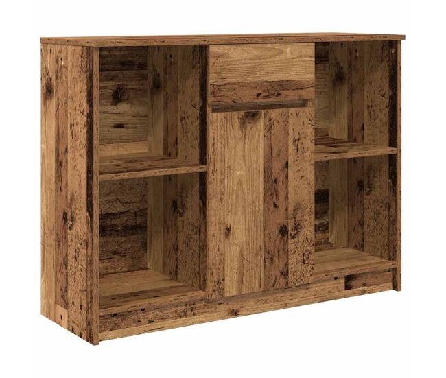 Aparador - mueble de almacenamiento con cajón madera antigua 101x35x76cm madera ingeniería es1757