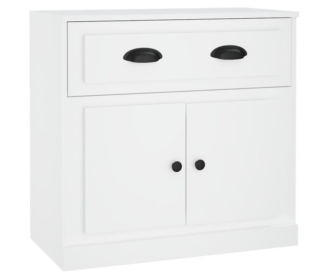 Aparador - mueble de almacenamiento de madera contrachapada blanco 70x35,5x67,5 cm es2514