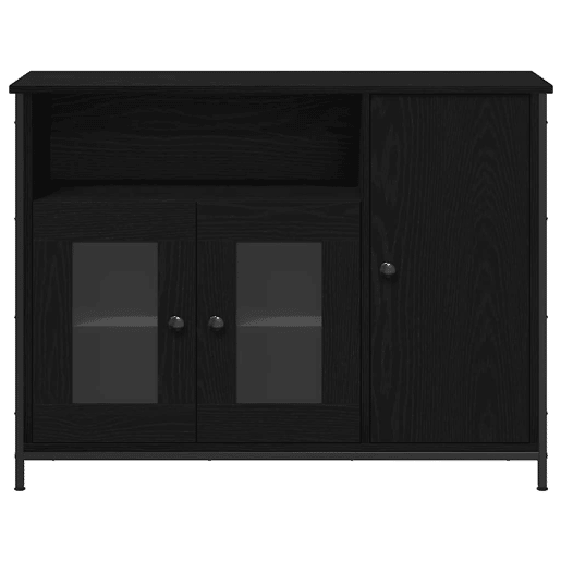 Bufete - Móvei de apoio Carvalho Preto 100 x 35 x 75 cm pt4941