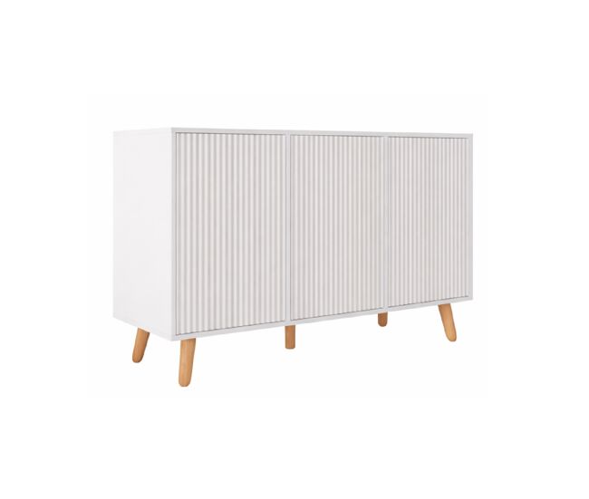 Aparador salón comedor blanco 120x40x76 3 puertas renzo muebles bonitos