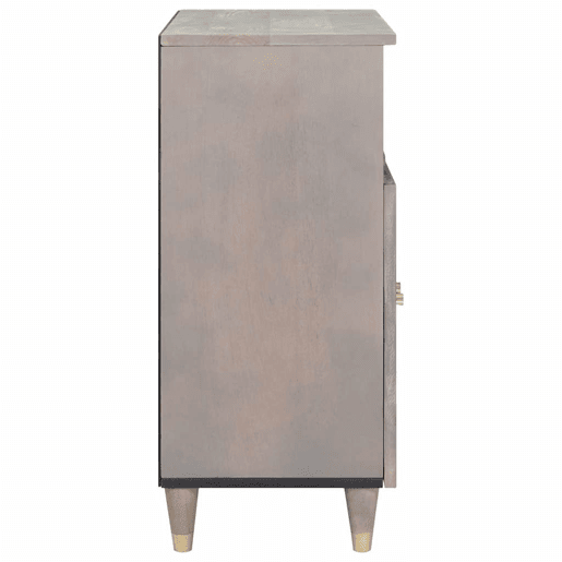 Bufete - Móvei de apoio Cinza e Ouro 60 x 33 x 75 cm Madeira de manga maciça pt4089