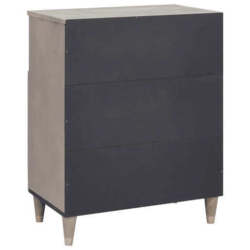 Bufete - Móvei de apoio Cinza e Ouro 60 x 33 x 75 cm Madeira de manga maciça pt4089