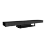 Móvel TV Suspenso Sala de estar e jantar Preto 150x40x22 1 gaveta Renzo Muebles Bonitos