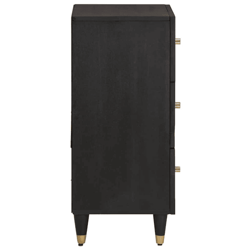 Bufete - Móvei de apoio com gaveta Preto 40 x 33 x 75 cm Madeira de manga maciça pt1768
