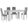 Pack Mesa de Jantar ou Cozinha + 4 Cadeiras em Couro Sintéticometal