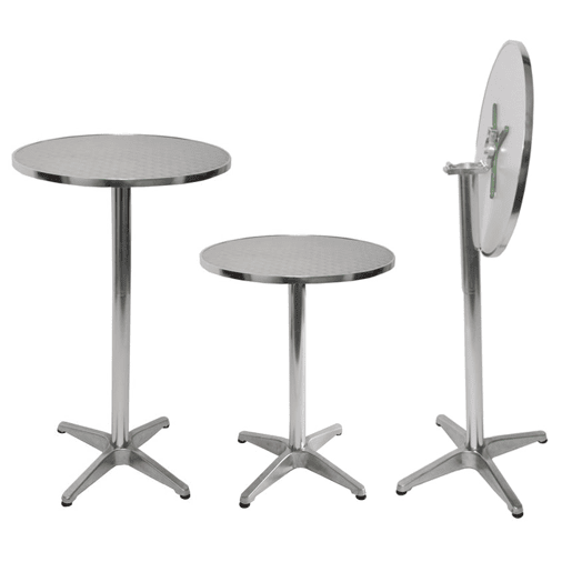 Mesa de bar em alumínio mesa bistrô com pés de alumínio altura ajustável 70110 cm diâmetro 60 cm 04_0008508 Mesa de bar em alumínio mesa bistrô com pés de alumínio altura ajustável 70110 cm diâmetro 60 cm 04_0008508