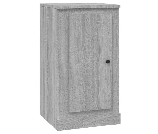 Aparador - mueble de almacenamiento de madera contrachapada gris sonoma 37,5x35,5x67,5 cm es2870