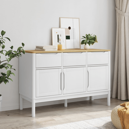 Aparador - Bufete - Móvei de apoio FLORO 114x43x74 cm pinho maciço branco pt4046