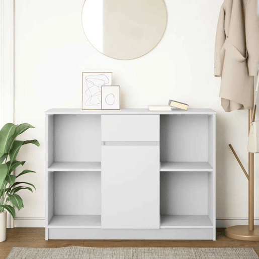 Aparador - Bufete - Móvei de apoio c gaveta 101x35x76 cm derivados de madeira branco pt1740