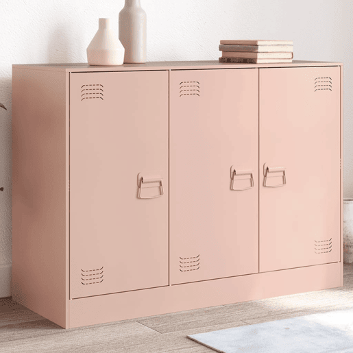 Aparador - Bufete - Móvei de apoio 99x39x73 cm aço rosa pt2385