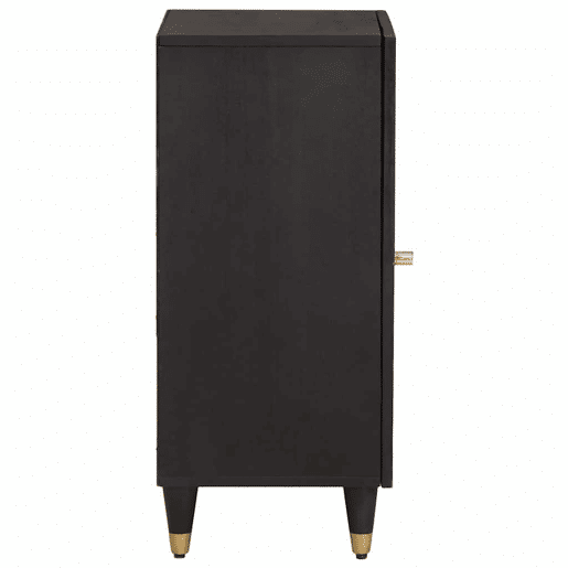 Bufete - Móvei de apoio com porta Preto 40 x 33 x 75 cm Madeira de manga maciça pt4789
