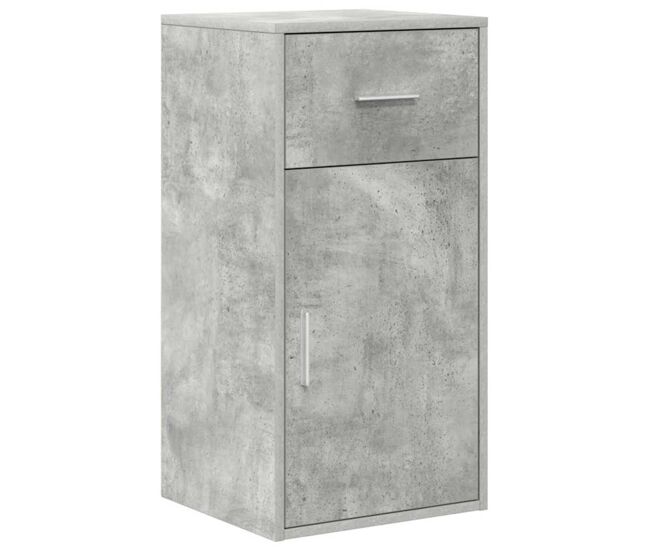 Aparador - mueble de almacenamiento con cajón gris concreto 38 x 34 x 75 cm es1745