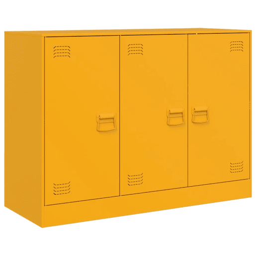 Aparador - Bufete - Móvei de apoio 99x39x73 cm aço amarelo mostarda pt2193