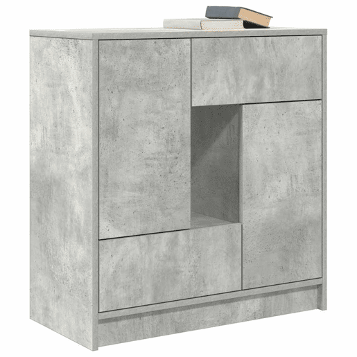 Aparador - Bufete - Móvei de apoio com gavetas e portas 70,5x34x74,5 cm cinza cimento pt1849