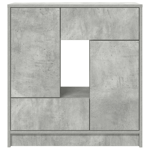 Aparador - Bufete - Móvei de apoio com gavetas e portas 70,5x34x74,5 cm cinza cimento pt1849
