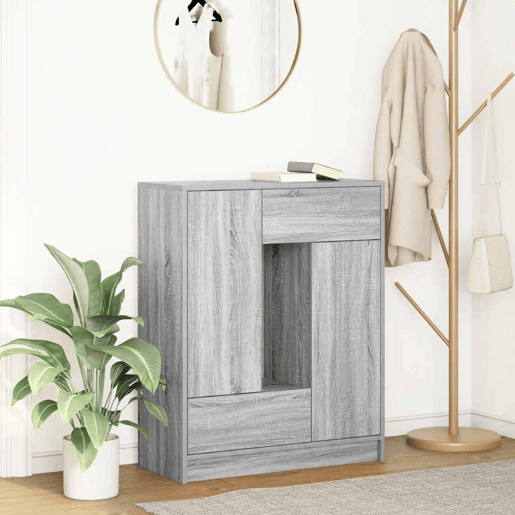 Aparador - Bufete - Móvei de apoio c gavetas e portas 73x31x90 cm sonoma cinzento pt1852