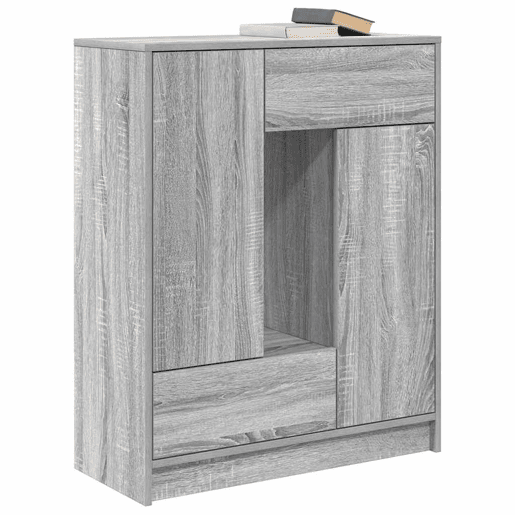 Aparador - Bufete - Móvei de apoio c gavetas e portas 73x31x90 cm sonoma cinzento pt1852