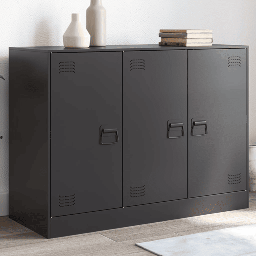 Aparador - Bufete - Móvei de apoio 99x39x73 cm aço preto pt2355