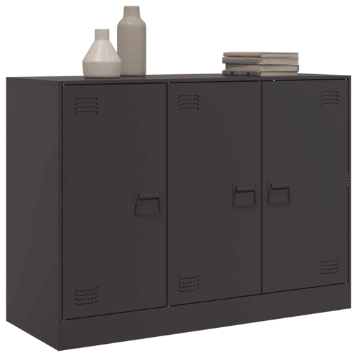Aparador - Bufete - Móvei de apoio 99x39x73 cm aço preto pt2355