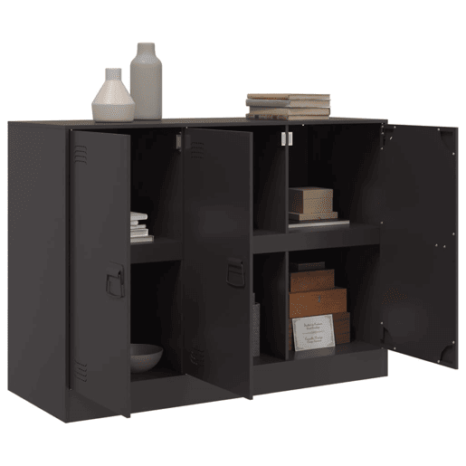 Aparador - Bufete - Móvei de apoio 99x39x73 cm aço preto pt2355