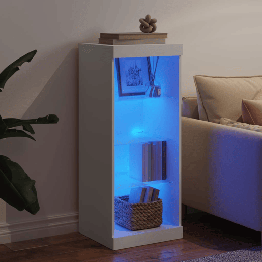 Aparador - Bufete - Móvei de apoio com luzes LED 41x37x100 cm branco pt1929