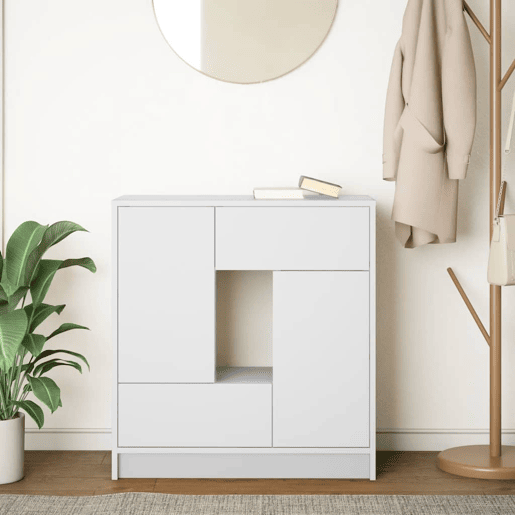 Aparador - Bufete - Móvei de apoio c gavetas e portas 70,5x34x74,5 cm branco pt1847
