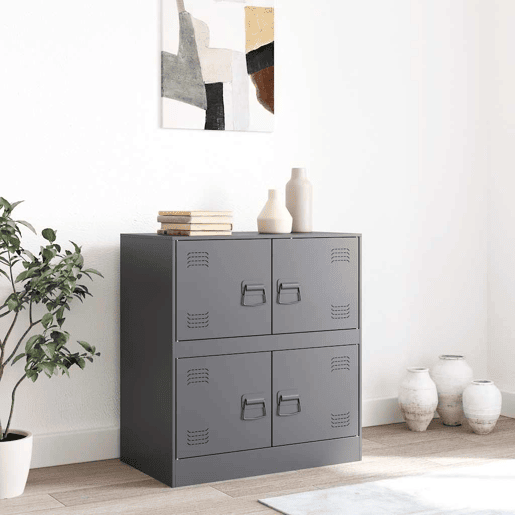 Aparador - Bufete - Móvei de apoio 67x39x73 cm aço antracite pt2198