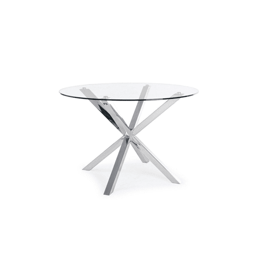 Mesa Redonda de Vidro Temperado Aurora 120cm. Sala de jantar ou cozinha