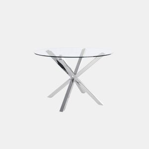 Mesa Redonda de Vidro Temperado Aurora 120cm. Sala de jantar ou cozinha