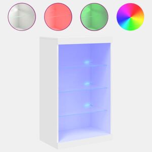 Aparador - Bufete - Móvei de apoio com luzes LED 60,5x37x100 cm branco pt1933